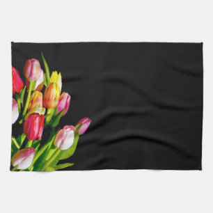 Tulp schilderen - Oorspronkelijke blowerende kunst Theedoek