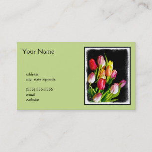 Tulp schilderen - Oorspronkelijke blowerende kunst Visitekaartje