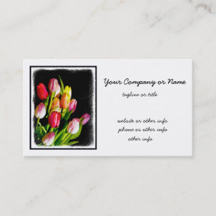 Tulp schilderen - Oorspronkelijke blowerende kunst Visitekaartje