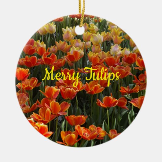 Tulp Siervoorwerp Keramisch Ornament (Voorkant)