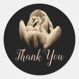 Tulp sticker op vintage wijze aanpasbaar