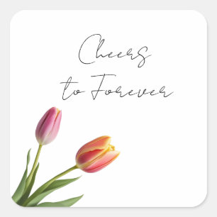 Tulp Tango Vierkante Sticker