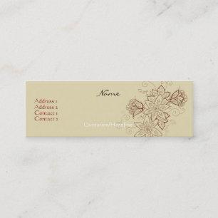 Tulp Tattoo Profile Cards (Zand) Mini Visitekaartje