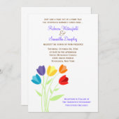 Tulp Uitnodiging tot weddenschap met meerdere kleu (Voorkant / Achterkant)