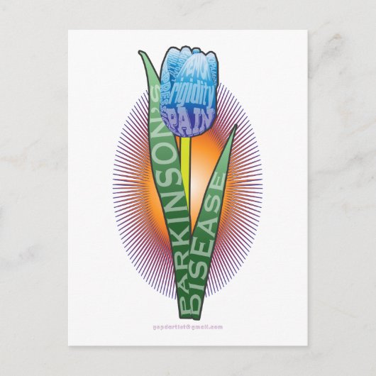 Tulp van de ziekte van Pakinsons Briefkaart (Voorkant)