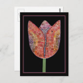 Tulp van postzegels - briefkaart (Voorkant / Achterkant)