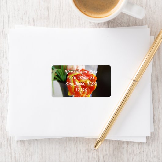 Tulp van zijde etiket (Insitu)