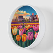 Tulp veld klokken ontwerp (Hoek)