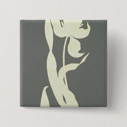 Tulp Vierkante Button 5,1 Cm (Voorkant)