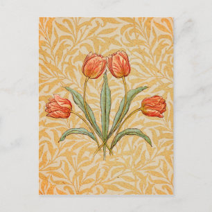 Tulp Vintage Koraal Rustieke Fantasievolle Krullen Briefkaart