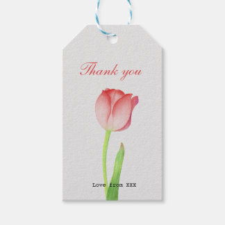 Tulp waterverf cadeau labels cadeaulabel