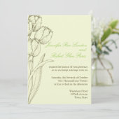 Tulp Wedding-uitvindingen Bloed Design Floral Kaart (Staand voorkant)