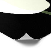 Tulp zwart en wit poster (Hoek)
