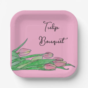 Tulpboeket Liggend Papieren Bordje