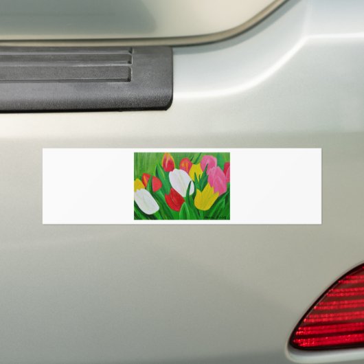 Tulpen 2a bumpersticker (Op auto)