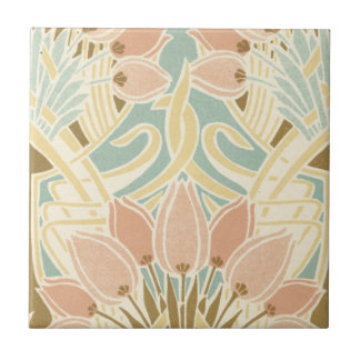tulpen art nouveau bloemmotief tegeltje