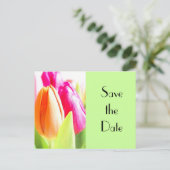 Tulpen Bewaar de datum Aankondigingskaart (Staand voorkant)
