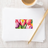 Tulpen Bloemen adresetiketten Etiket (Insitu)
