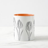 Tulpen Bloemen Tekenen Tuinier Mok (Midden)