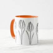 Tulpen Bloemen Tekenen Tuinier Mok (Voorkant links)