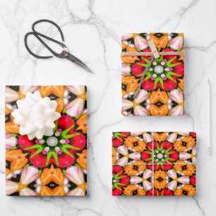 Tulpen Boeket Patroon Inpakpapier Vel