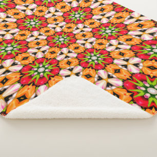 Tulpen Boeket Patroon Sherpa Deken
