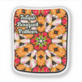 Tulpen Boeket Patroon Sticker (Voorkant)