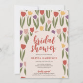 Tulpen bruids douche uitnodiging (Voorkant)