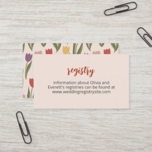 Tulpen Bruids Douche Uitnodiging Insert