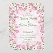 Tulpen bruiloft uitnodiging (Voorkant / Achterkant)