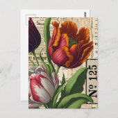 Tulpen  collage briefkaart (Voorkant / Achterkant)