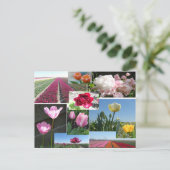 Tulpen Collage DIY Briefkaart (Staand voorkant)