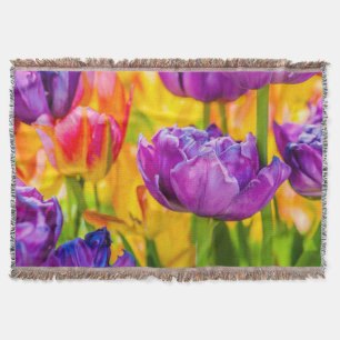 Tulpen die diepe roze aftappen deken