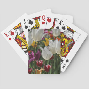 Tulpen die kaarten afspelen