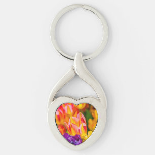 Tulpen die kantelen sleutelhanger