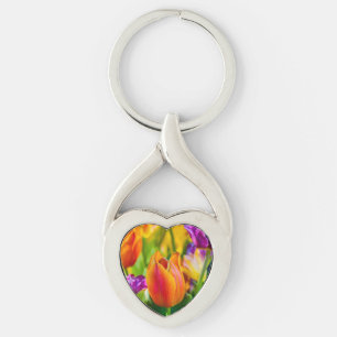 Tulpen die kantelen sleutelhanger