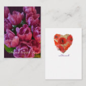 Tulpen en aangepaste tekst Moederdag Notitiekaartje (Voorkant / Achterkant)
