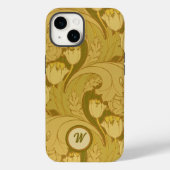  Tulpen en acanthus Leaves met monogram Case-Mate iPhone Case (Achterkant)