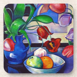 Tulpen en Fruit Onderzetter Set van 6