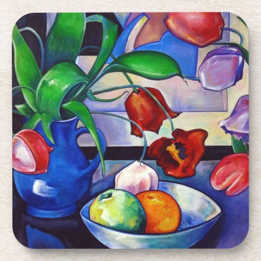 Tulpen en Fruit Onderzetter Set van 6 (Voorkant)