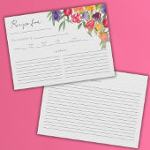 Tulpen en groen bruids douche recept kaart