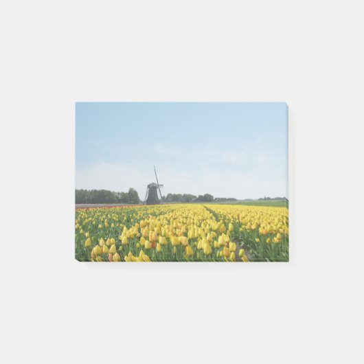 Tulpen en het landschap van de windmolen post-it® notes (Voorkant)