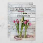 Tulpen en Hyacint Uitnodiging (Voorkant / Achterkant)