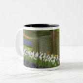 Tulpen en hyacintuinen, Keukenhof Tuinen, 2 Tweekleurige Koffiemok (Voorkant links)