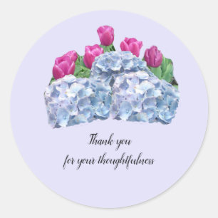 Tulpen en Hydrangea Bedankt Sticker