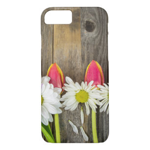 tulpen en lijm op hout 	iPhone 8/7 hoesje