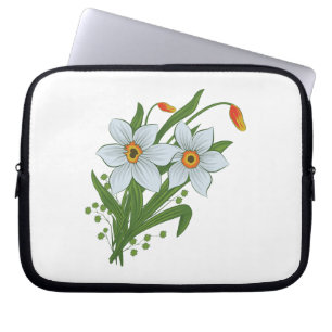 Tulpen en Narcissen Bloemen Laptop Sleeve