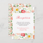 Tulpen en narcissen lente bruiloft informatiekaartje (Voorkant / Achterkant)