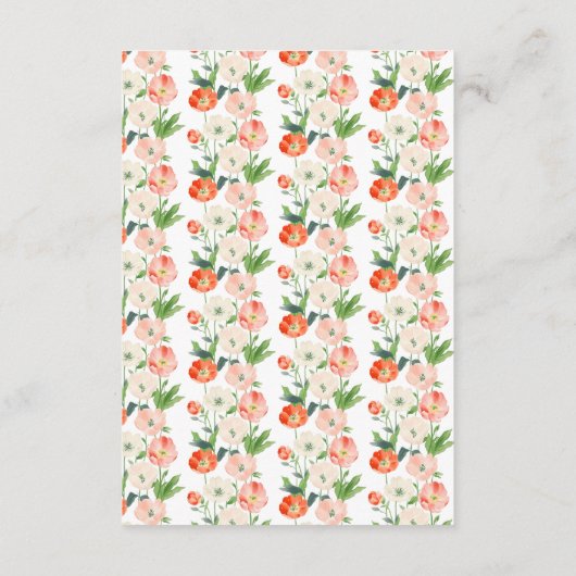 Tulpen en narcissen lente bruiloft informatiekaartje (Achterkant)