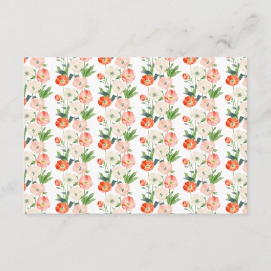 Tulpen en narcissen lente bruiloft informatiekaartje (Achterkant)